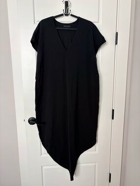 Universal Standard Black Geneva Asymmetrical V-Neck Dress